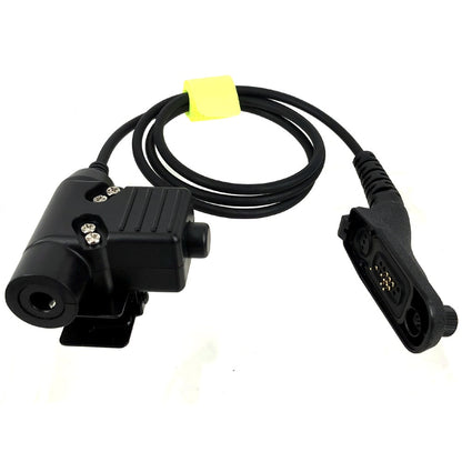 Tactical Heavy Duty Headset Neck Throat Mic U94 PTT