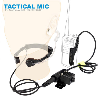 Tactical Heavy Duty Headset Neck Throat Mic U94 PTT